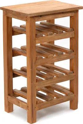 Produktbild von WEINREGAL "BURGOS" | Massivholz, 69cm | Natur Flaschenregal