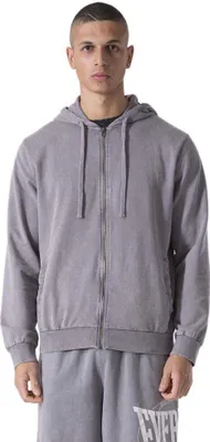 Immagine prodotto di Felpa con zip Everlast Washed Grigio XL Uomo Grigio XL
