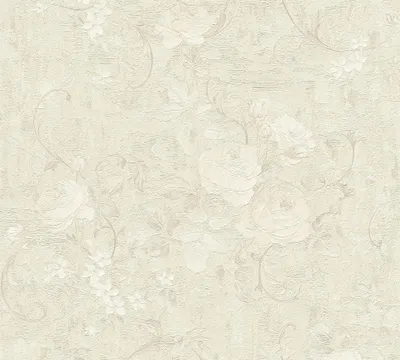 Produktbild von A.S. Création Rosentapete Romantico florale Tapete Vliestapete grau creme beige 10,05 m x 0,53 m