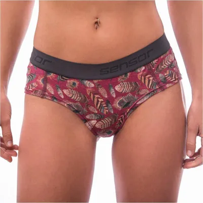 Produktbild von SENSOR MERINO IMPRESS Damen-Slip, lila/federfarben, Größe S