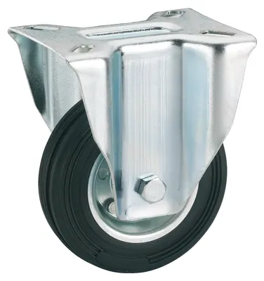 Produktbild von Dörner + Helmer Vollgummi-Bockrolle, 100mm, 70kg Tragkraft