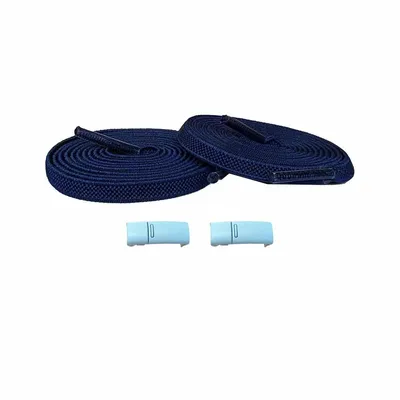 Produktbild von Elastische Schnürsenkel mit Magneten - Schnürsenkel: Blau Navy | Magnete: Blau Hell