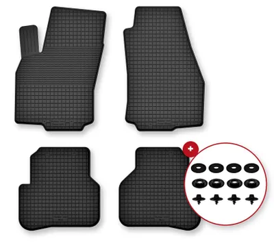 Produktbild von Gummi-Fußmatten für Fiat Fiorino III 2007-2017 (Kombi) – 4-tlg, Schwarz, Semi-Universal, angepasst – Wielganizator Semi-Universal