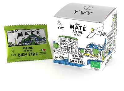 Imagen del producto de YVY MATÉ – Té Mate biológico, envejecido durante 24 meses en bolsitas de té – Paquete de 2 con 15 bolsitas cada uno – sin humo, una bebida reconfortante