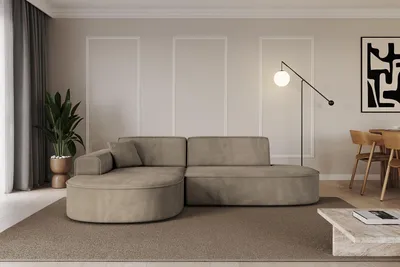 Produktbild von ALTDECOR Ecksofa in L-Form MARI-L1 - 243x171x79,5 cm Braun - Corner Sofa Bett Eckcouch Couch Wohnlandschaft Cauchsofa