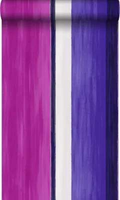 Zdjęcie produktu dla Origin Wallcoverings Tapeta paski różowymIfioletowym 53 cm x 10.05 m