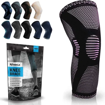 Produktbild von POWERLIX Kniebandage für Damen/Männer, Kompression Kniestütze für Meniskusriss, Arthritis, Linddert