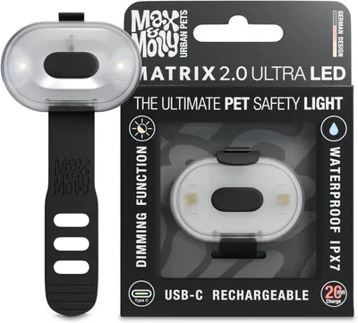 Productafbeelding van Hondenlamp - led-lichthanger voor halsband of harnas - USB-oplaadbaar - waterdicht - zwart