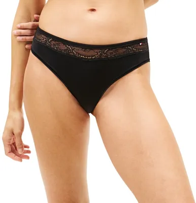 Produktbild von Tommy Hilfiger Lace Trim Microfibre Briefs, Slips, Erwachsener, Weiblich, Schwarz, XL, 1 Stück(e)