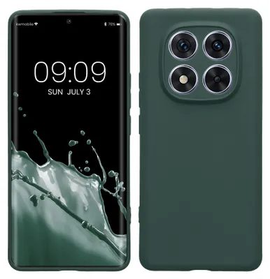Produktbild von kwmobile Handyhülle für Xiaomi Redmi Note 14 Pro 5G / Poco X7 Hülle - weiches Handy Silikon Case - Schutzhülle Cover - Moosgrün