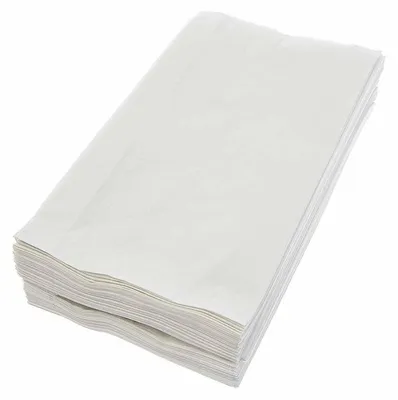 Zdjęcie produktu dla Torebka papierowa fałdowa biała 390x200x90mm, 500szt