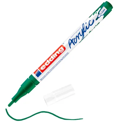 Produktbild von edding 5300 Acrylic "Acrylmarker - Fein", Strichbr. 1-2 mm Moosgrün