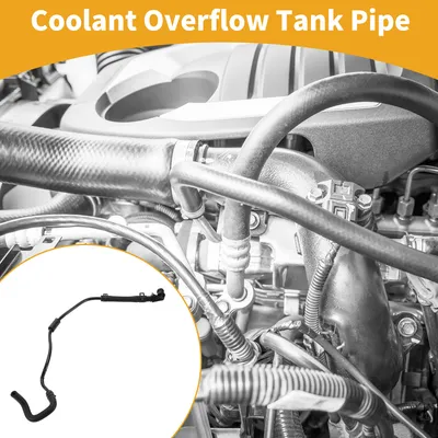 Image de Tuyau réservoir trop-plein liquide refroidisement No.06L121081K/06L121081F Tube ventilation refroidisement avant pour Audi A4 2.0L 17-19 pour Audi A5 2018-2020 Plastique Noir