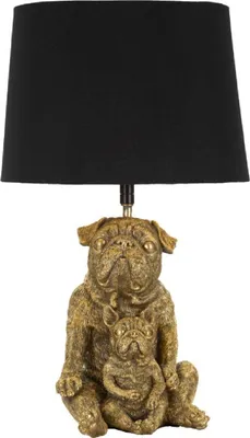 Image de Lampe de table Mauro Feretti Chien E27 Ø 26 x 43,8 cm or gold noir