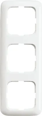 A white, three-gang light switch or outlet cover plate, shown vertically against a white background.