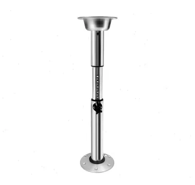 Obrázek produktu pro Nohy k barovému stolu – nastavitelné nožičky – výška 56,5–72 cm – hliník – průmyslový design – pro psací stoly a stoly – stříbrná