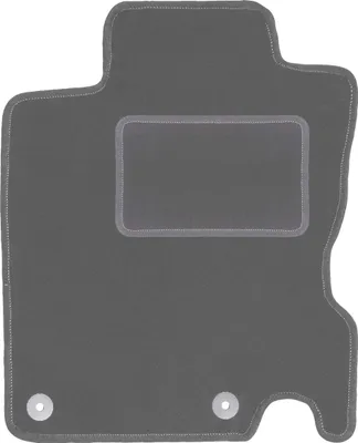 Produktbild von Fahrerfußmatte Velours graphit passend für Nissan Qashqai II J11 (2013-, Crossover) – mit Befestigungen – passgenau