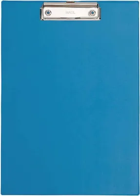 Produktbild von MAUL Klemmbrett A4 Hochformat Karton Folie hellblau