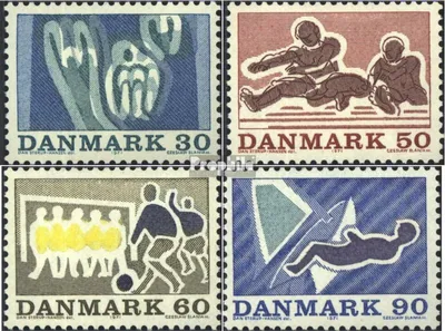 Produktbild von Briefmarken Dänemark 1971 Mi 514-517 (kompl.Ausg.) gestempelt Sport