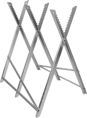 Produktbild von Sägebock Kettensaege klappbar Metall Holzsaegebock Zahnung Holz Arbeitsböcke