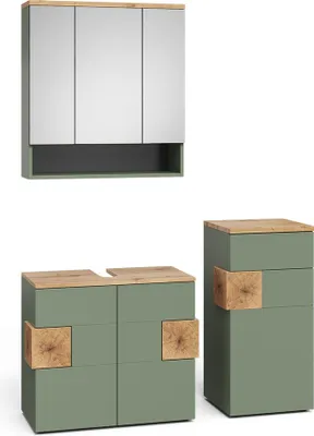 Produktbild von Badmöbel-Set Vicco Eden Grün 3 Teile, Model 59870