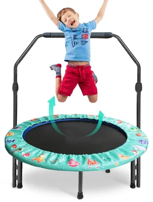 Image de Mini trampoline avec poignée réglable pour enfants
