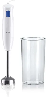 Produktbild von Stabmixer 450W mit Edelstahl-Mixfuß, EasyTwist-System und 600ml Mix- & Messbecher, Leichter Pürierstab für Suppen und Smoothies