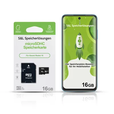 Produktbild von microSD Speicherkarte S&L für Xiaomi Redmi 10 - Speicherkapazität: 16 GB
