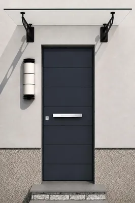 Immagine prodotto di Glaswerk Westfalen - (S) Pensilina in vetro trasparente 120x90 cm con supporto nero
