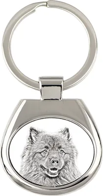 Immagine prodotto di Keeshond - portachiavi con cane, portachiavi con stampa, ciondolo personalizzato del marchio Art-Dog