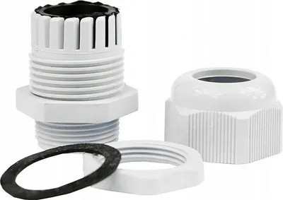 Produktbild von 10 Stück Kabelverschraubungen einstellbare 7-12mm Kabeldurchführungen M20x1,5 IP68 wasserdicht Grau