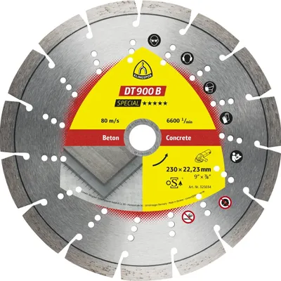 Produktbild von Klingspor DT 900 B Diamanttrennscheiben, 125 x 2,4 x 22,23 mm 9 Segmente 33 x 2,4 x 12 mm, Standardverzahnung