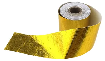 Immagine prodotto di Nastro termoisolante - Resistente alle alte temperature - Nastro isolante - Isolamento acustico - Impermeabile - Forte adesione - Pellicola di alluminio, 50 mm x 10 m