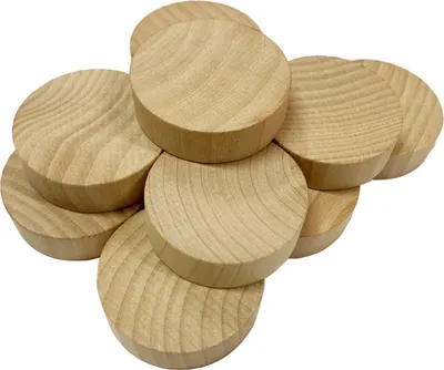 Obrázok produktu pre Sada 100 drevených kotúčov (priemer: 4 cm, hrúbka: 12 mm, drevo schima)