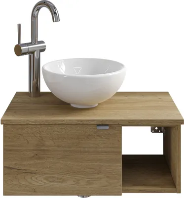 Produktbild von Pelipal Serie 6915 SET-044-032 Waschtisch mit Unterschrank bestehend aus: Keramik-Aufsatzbecken, Waschtischplatte, Waschtischunterschrank