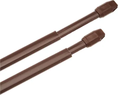 Produktbild von Gardinenschiene Ohne Bohren - Ausziehbare Gardinenschiene - Gardinenstange - Gardinenschiene Metall - Braun - 60 - 100 CM