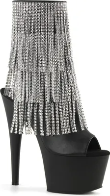Produktbild von ADORE-1024RSF Damen Booties von Pleaser, Schwarz-Silber EU 40, US 10