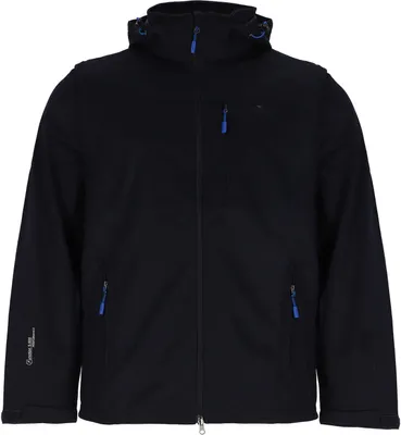 Produktbild von Blue Wave Herren Softshelljacke Jan mit abzippbaren Ärmeln - Outdoor-Jacke mit abnehmbarer Kapuze in Marine Größe S