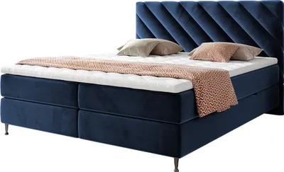Produktbild von MIRJAN24 Boxspringbett Enzo, Doppelbett mit zwei Bettkästen für die Bettwäsche, Hauptmatratze, Topper und Kopfteil (Fresh 11, Größe: 180x200 cm)
