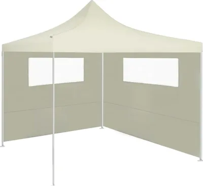 Obrázok produktu pre vidaXL Pavilón Bočná stena s oknami 6x2 m krémová