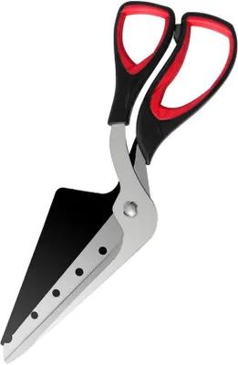 Immagine prodotto di Set per pizza con tagliere, taglierina, coltello affilato in acciaio inossidabile per uso alimentare e manico morbido, nero/grigio