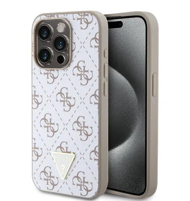 Produktbild von Guess, Apple iPhone 15 Pro Hülle mit 4G Triangle Muster, Weiß