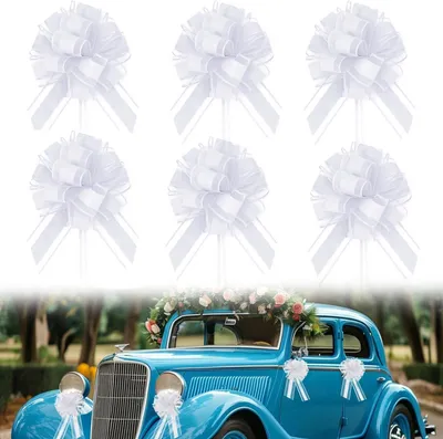 Productafbeelding van Autostrik wit 1,85 m, 20 cm, voor decoratie, 6 stuks