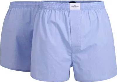 Produktbild von TOM TAILOR Herren Boxershort blau kariert 2er Pack Größe: S