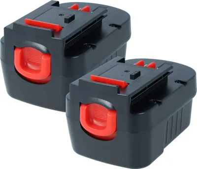 Produktbild von vhbw 2x Akku kompatibel mit Black & Decker FIRSTORM BD14PSK, EPC14CA, EPC14CAB, CP14K, CP14KB, FS1400D, FS1400D-2 Werkzeug (1500 mAh, NiMH, 14,4 V)