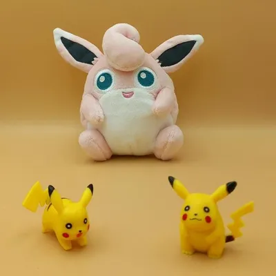 Produktbild von Pokemon Knuddeluff Kuscheltier - 13 cm Plüschtier Wigglytuff