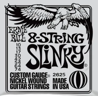 Productafbeelding van Ernie Ball P02625, gitaarstrengetjes, nikkel, voor elektrische gitaren, 8 stuks