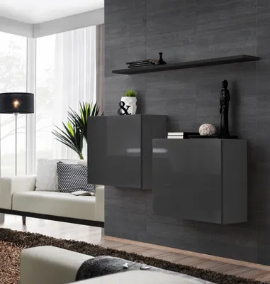 Image de Ensemble d’armoires RIONATA 1 – graphite / noir