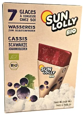 Zdjęcie produktu dla Sun Lolly lód wodny do samodzielnego zamrażania czarnych porzeczek organic 7er