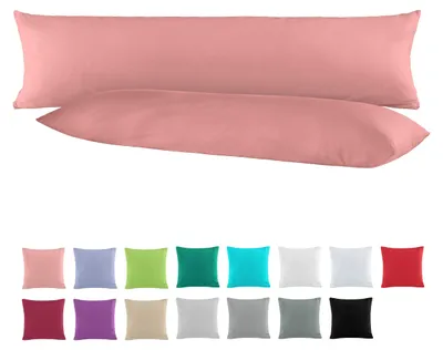 Doppelpack Kissenbezug 40x145 cm, Renforcé Baumwolle, Altrosa